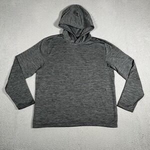 Abercrombie & Fitch Hoodie Mens Large Heather Gray Pullover Soft AF Air knit